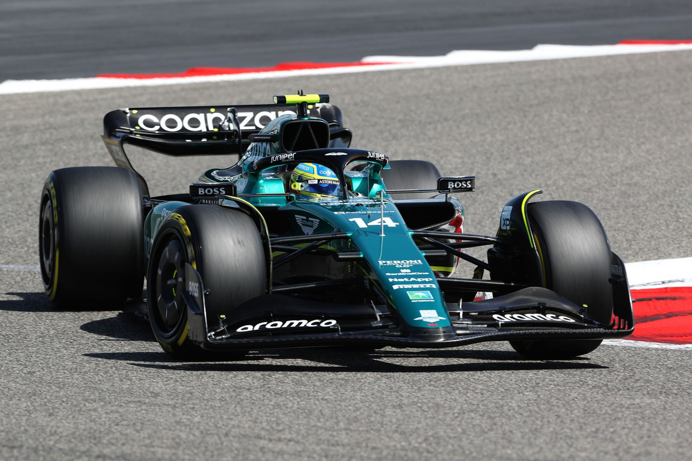 Fernando Alonso on Track at High Speed