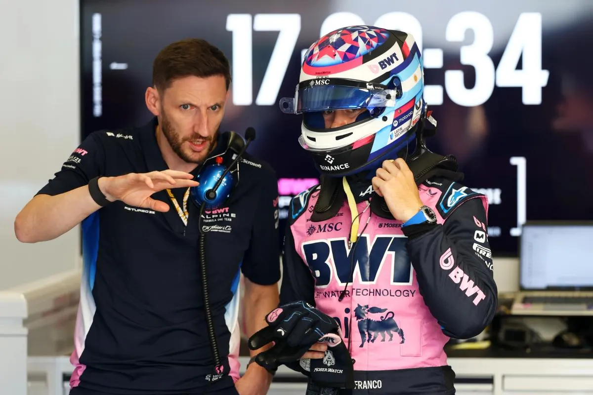Franco Colapinto Discussing Strategy with Race Engineer
