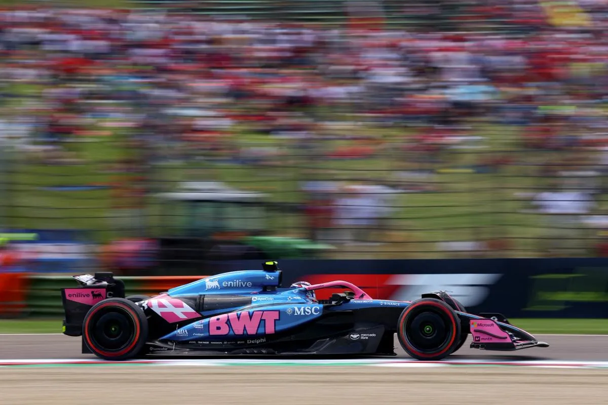 BWT Alpine F1 Car in Action on Track
