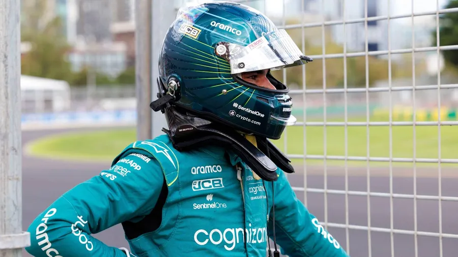 Race Ready: Lance Stroll in Helmet