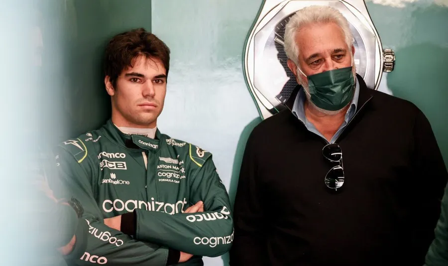 Lance and Lawrence Stroll in Paddock