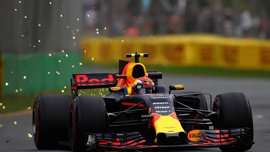 Max Verstappen Racing in the Red Bull RB19