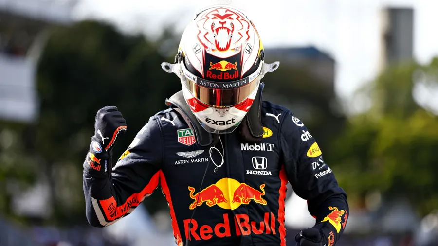 Max Verstappen in Full Race Gear