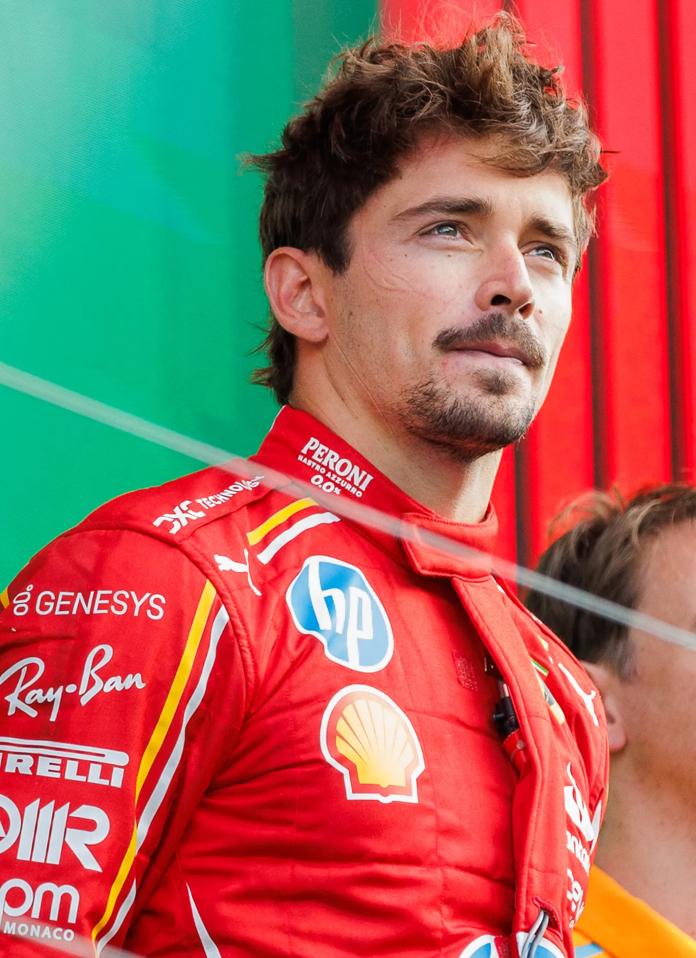Charles Leclerc with Crew