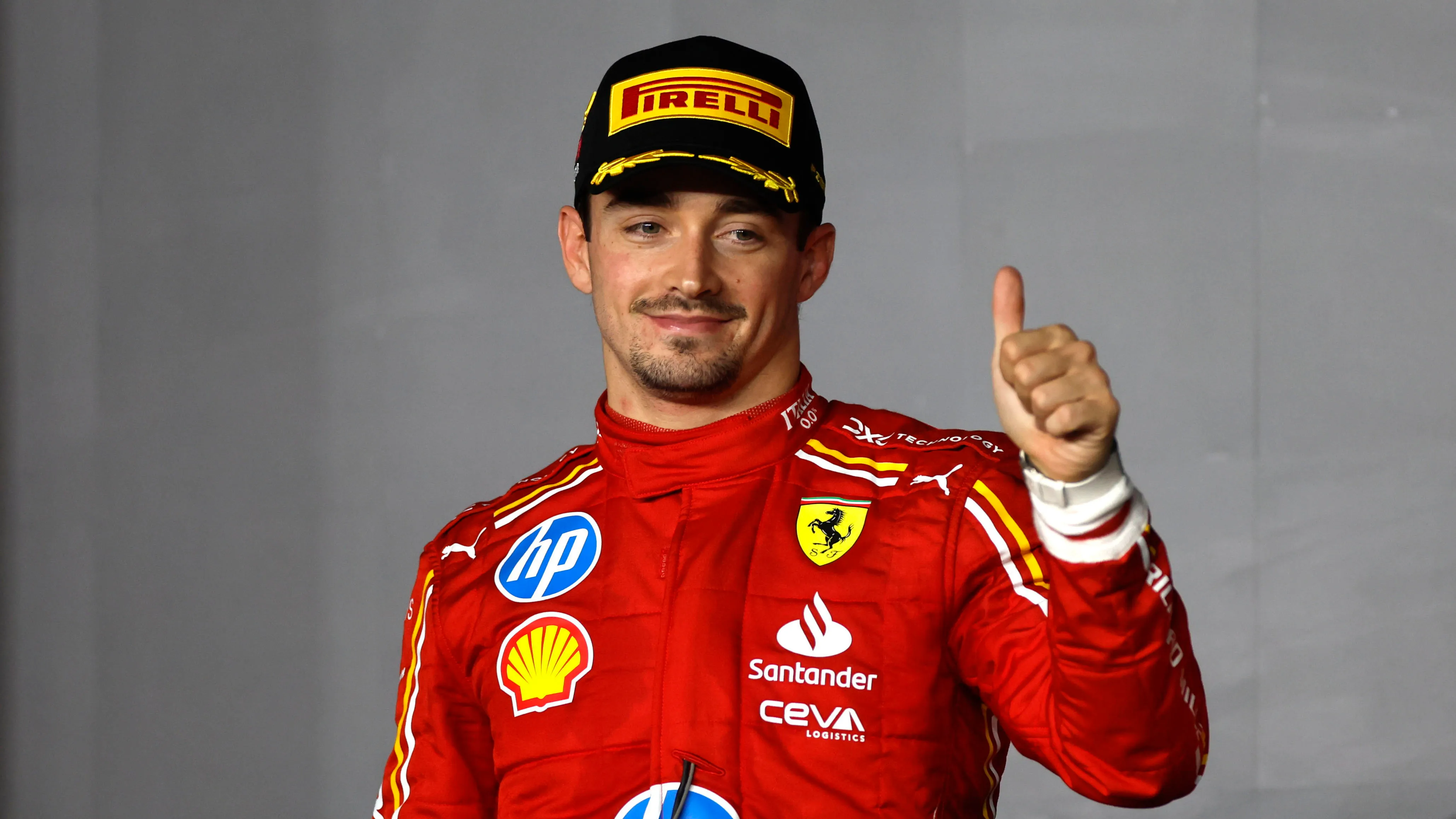Charles Leclerc Celebrating Victory