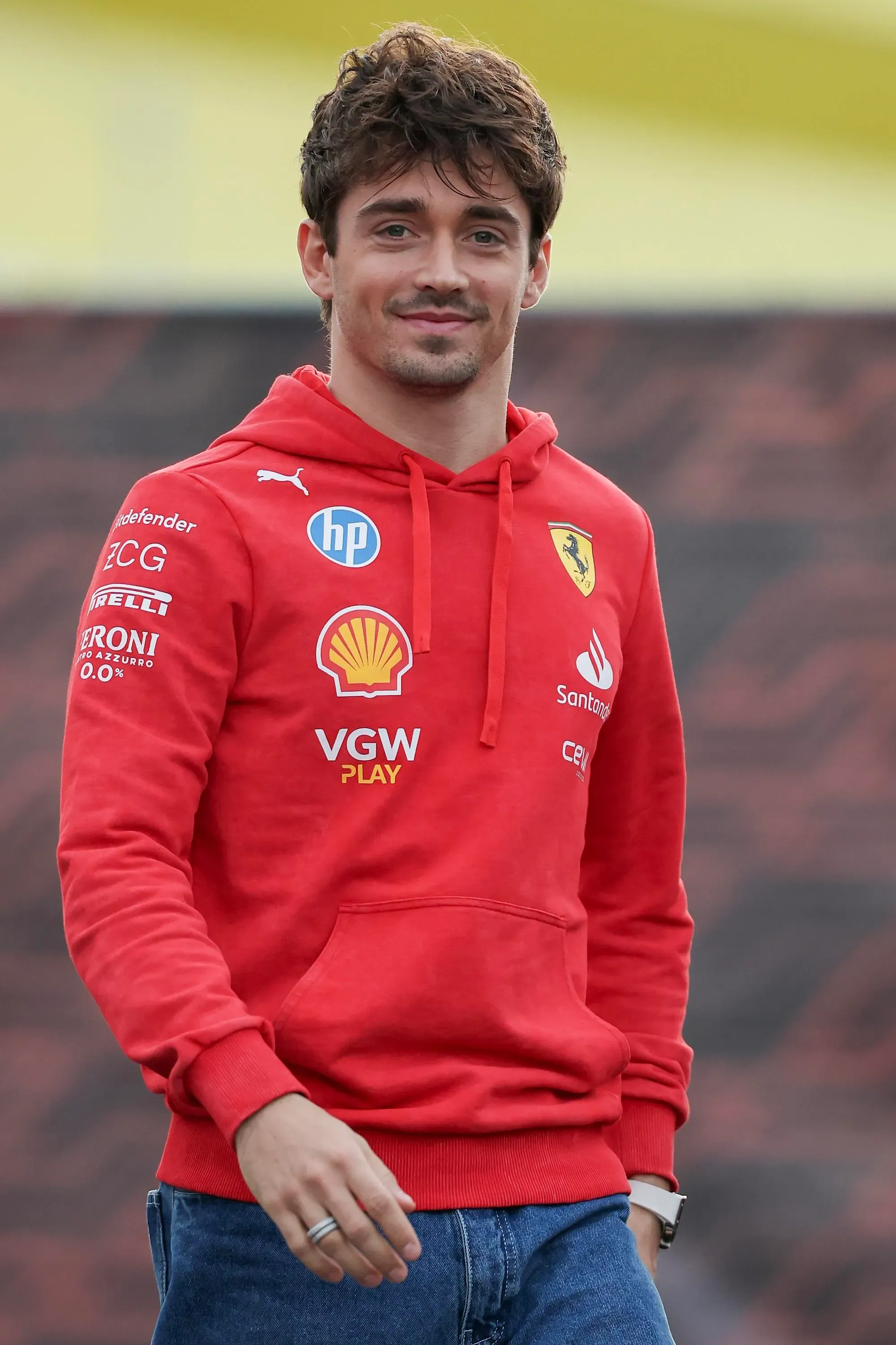 Charles Leclerc in Ferrari Jacket