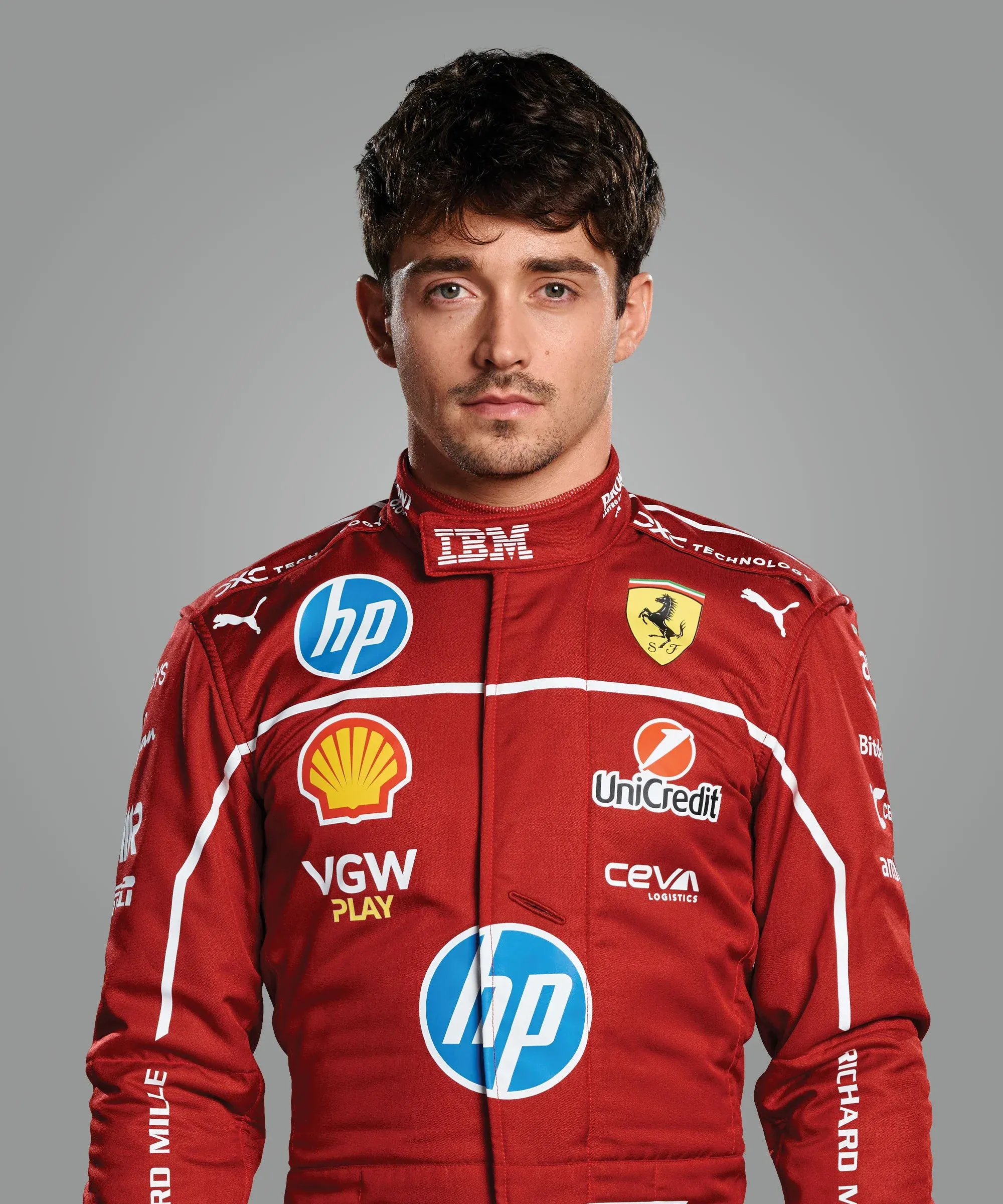 Charles Leclerc in Full Racing Suit