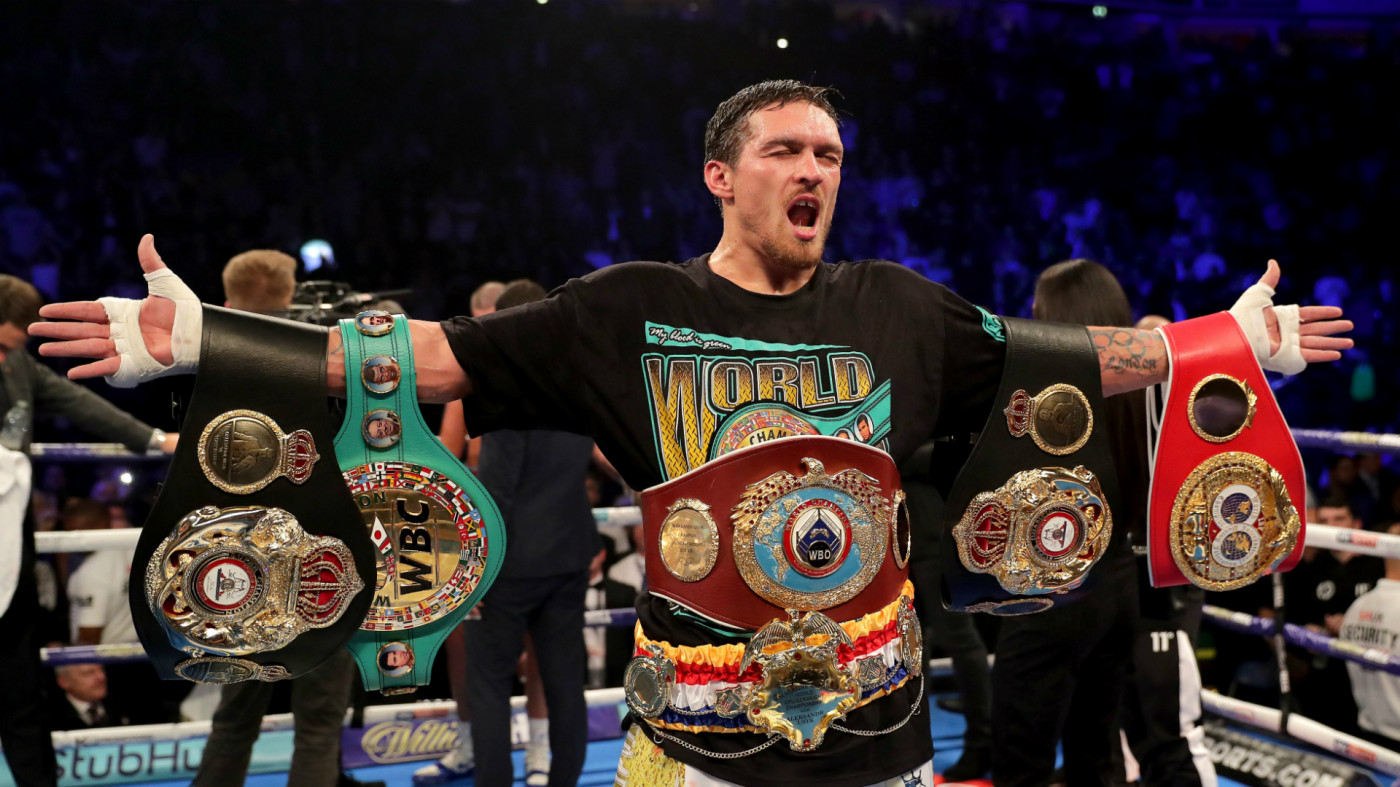 Oleksandr Usyk With Unified Boxing Titles
