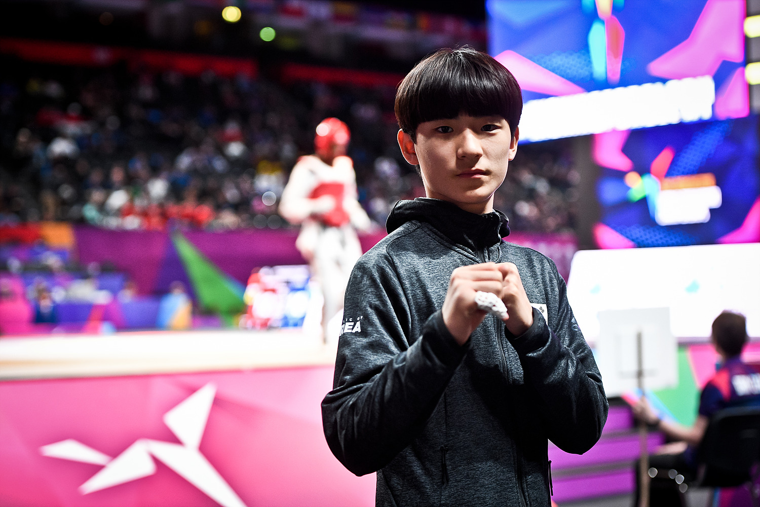 Bae Jun-seo in Pre-Match Stance