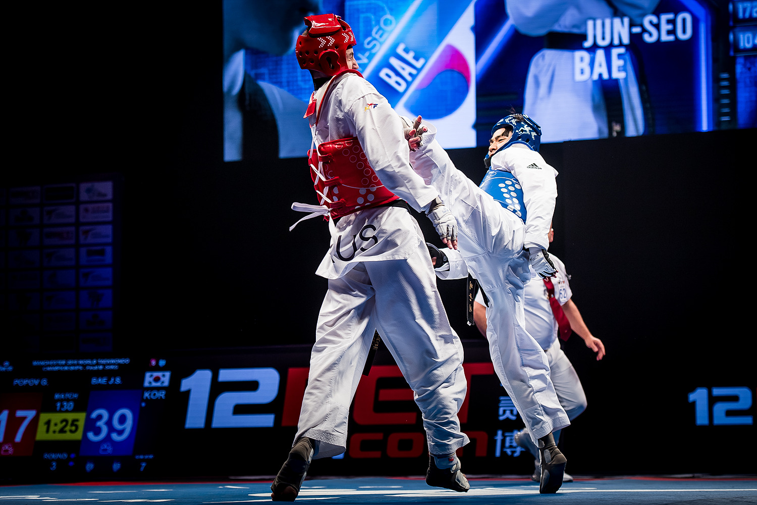 Bae Jun-seo Taekwondo Match Action