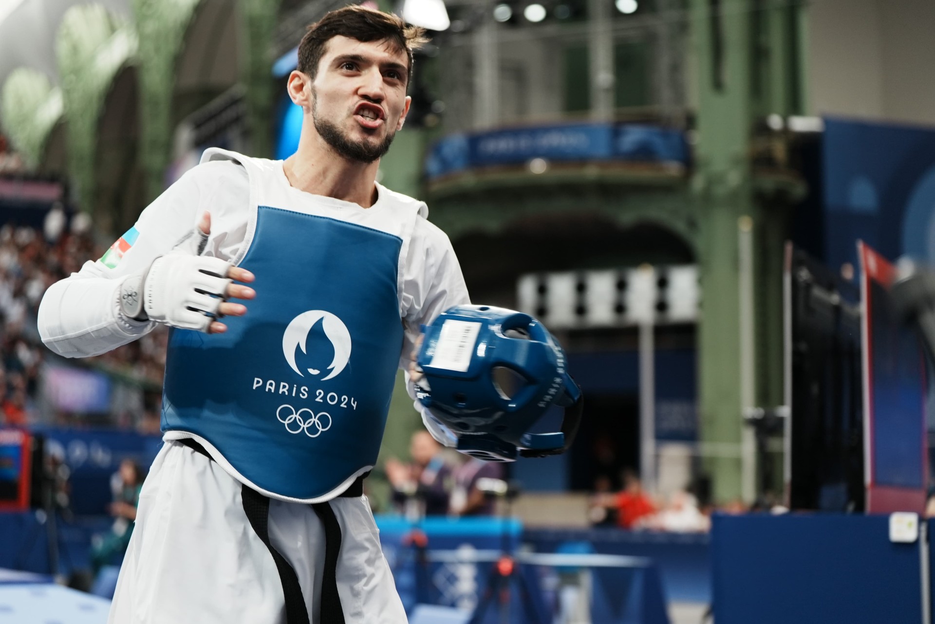 Focused Stance in Blue Gear