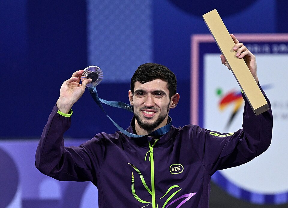 Celebrating on the Podium