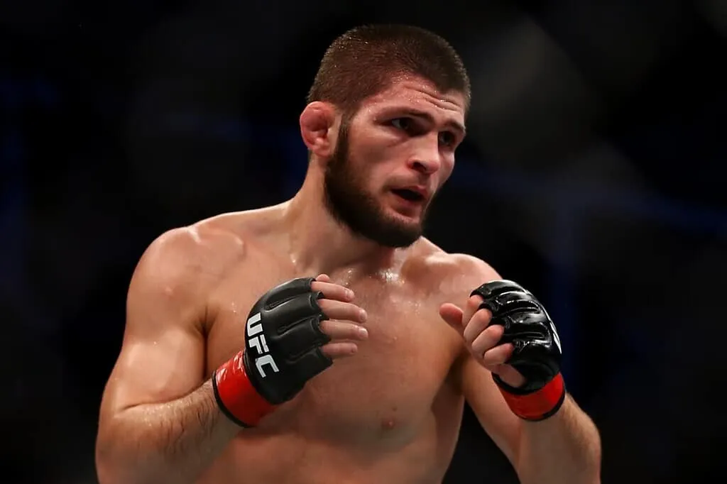 Khabib Celebrating Victory