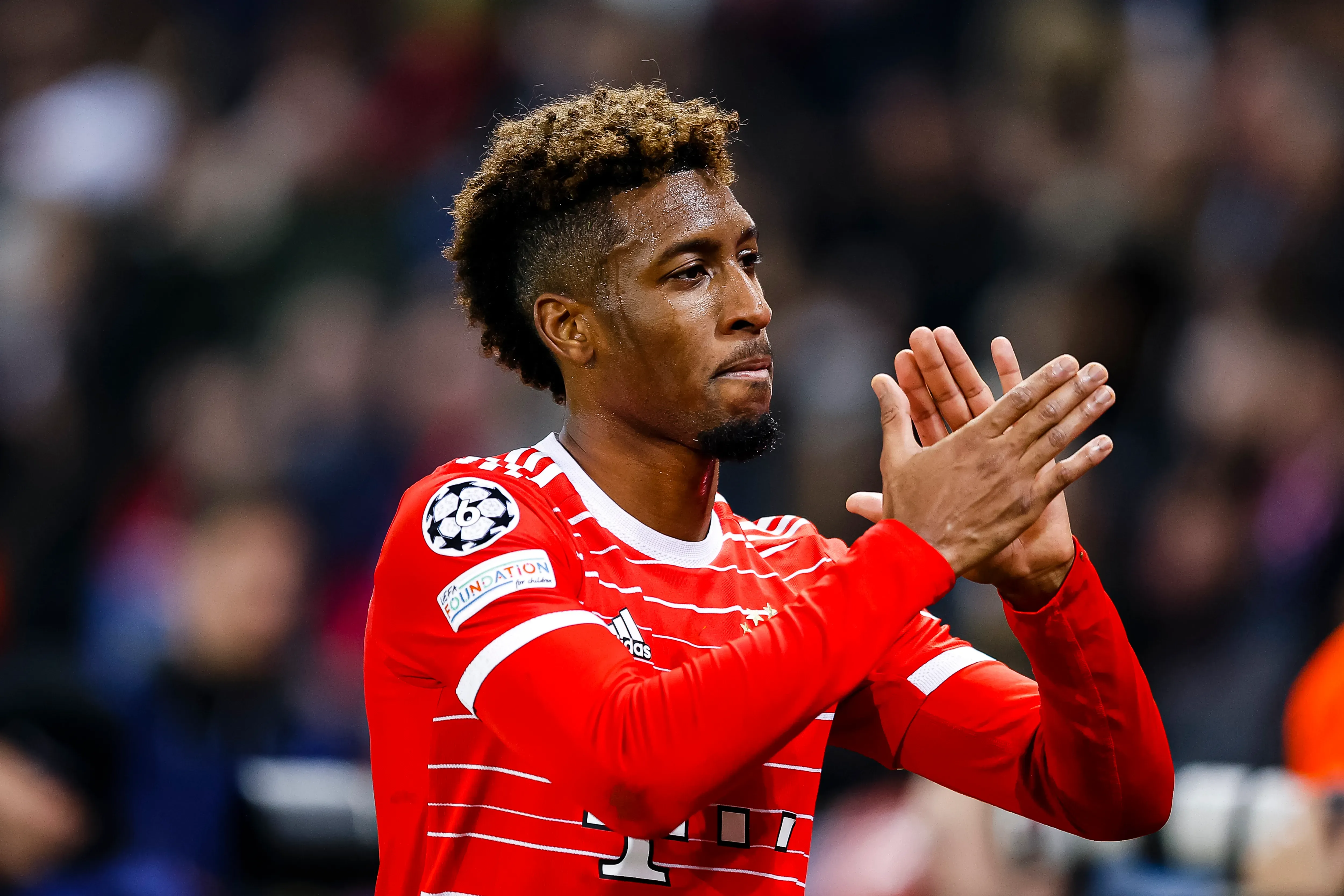 Kingsley Coman Applauding Fans