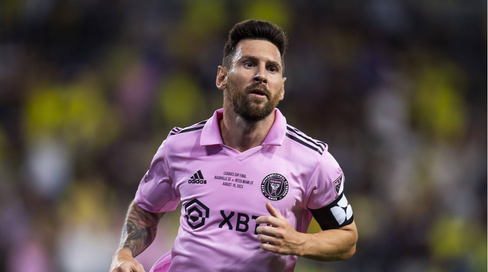 Lionel Messi in Inter Miami Jersey During MLS Match