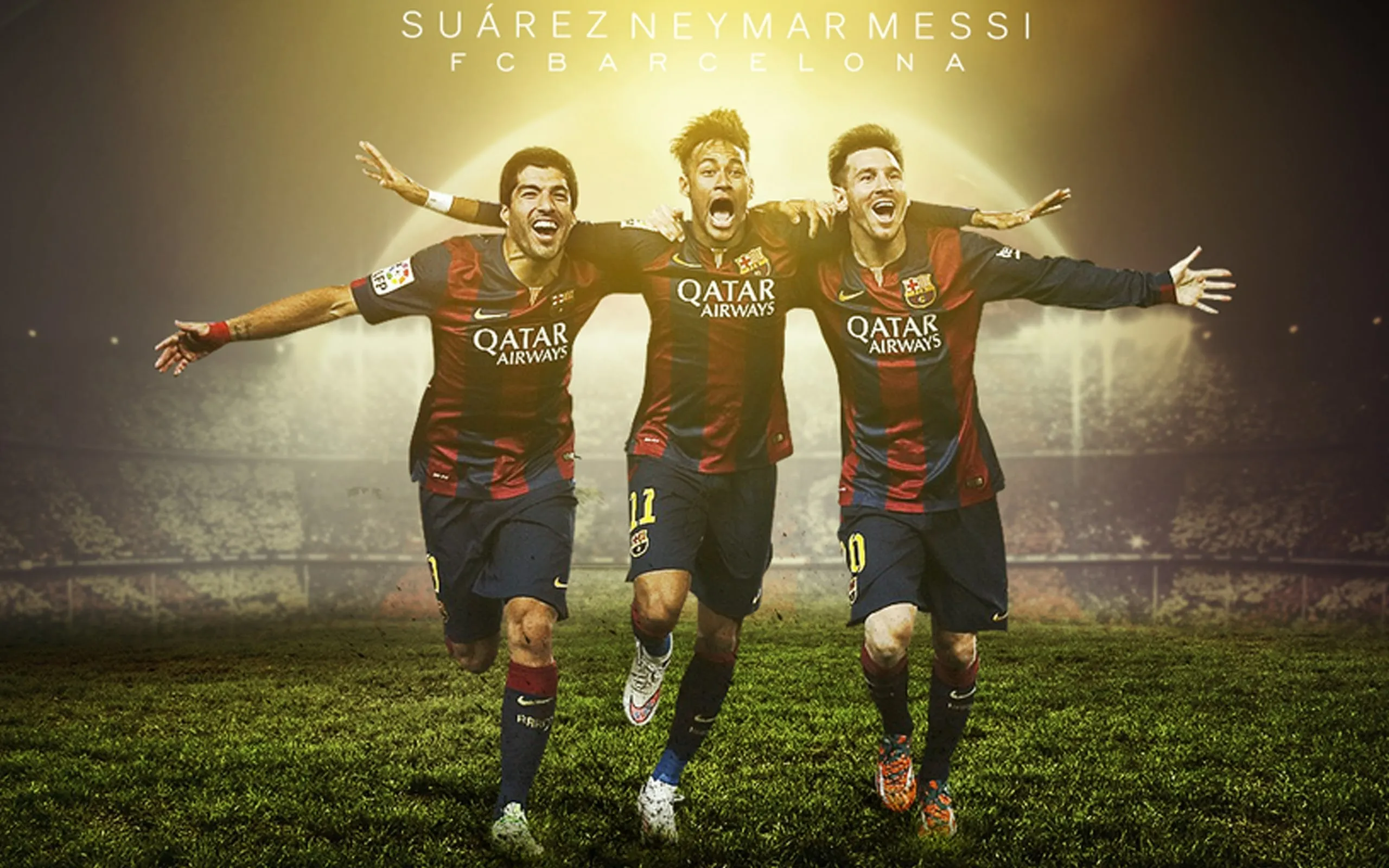 Neymar, Messi & Suarez -MSN Trio Celebration