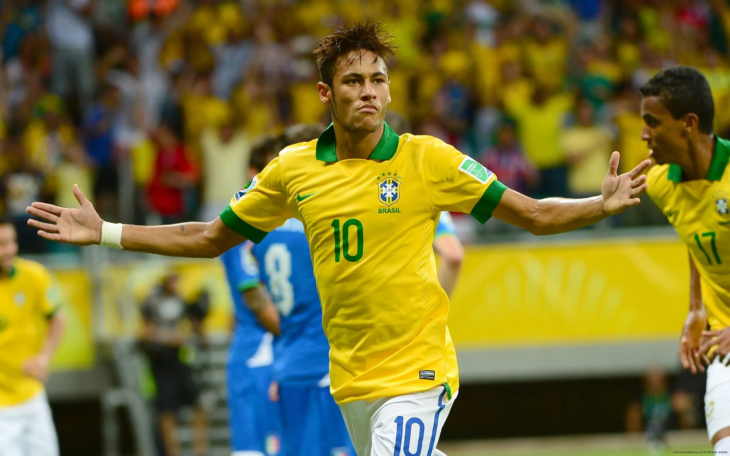 Neymar Celebrates Brazil Goal