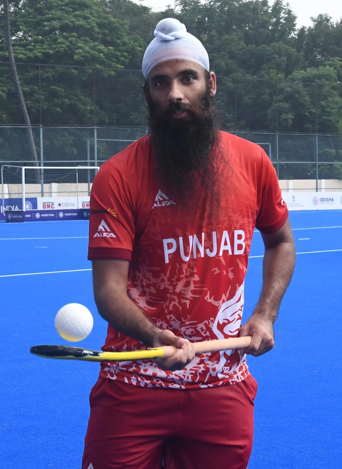 Jarmanpreet Singh with Stick