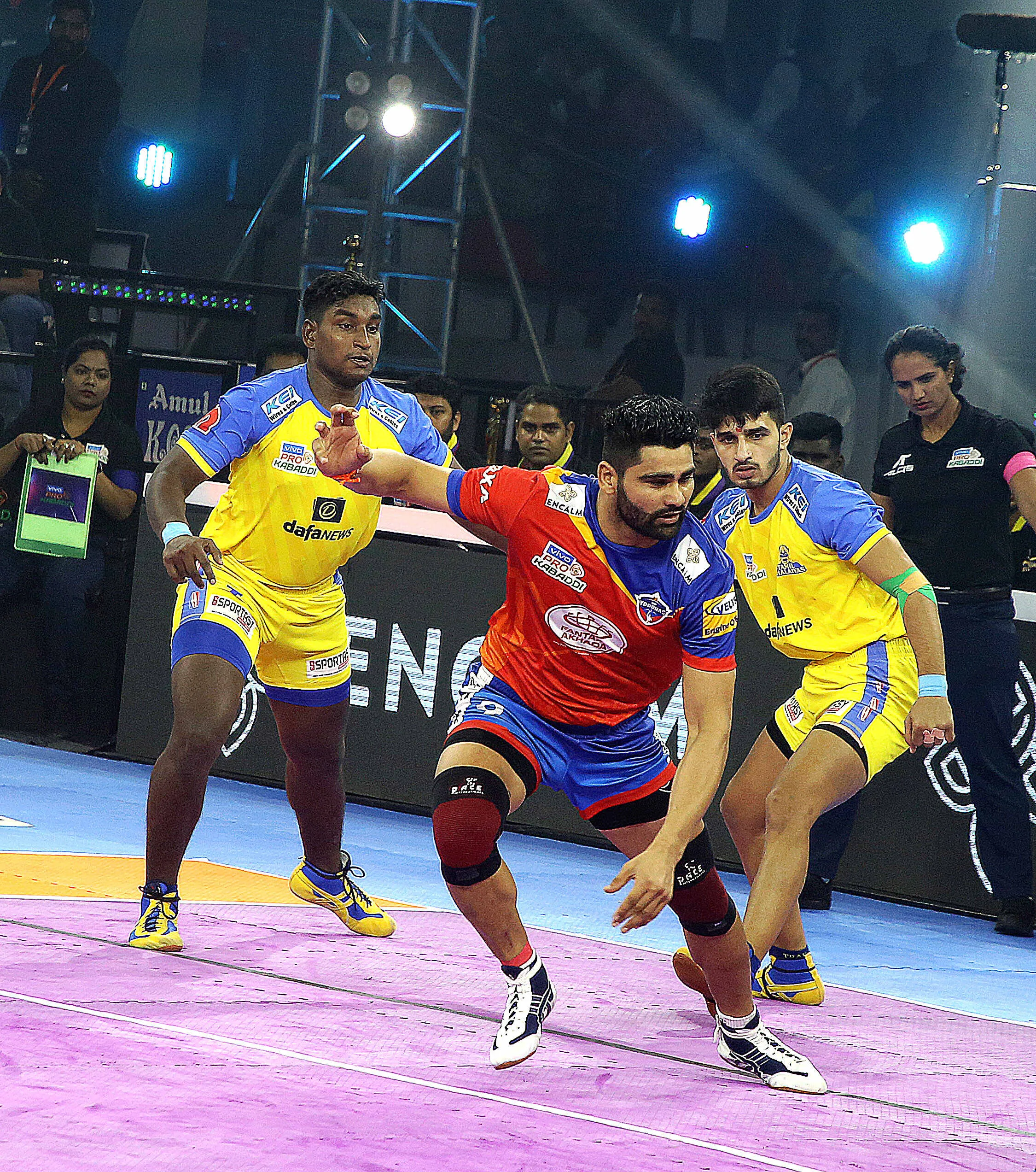 Pardeep Narwal in Action During Pro Kabaddi League