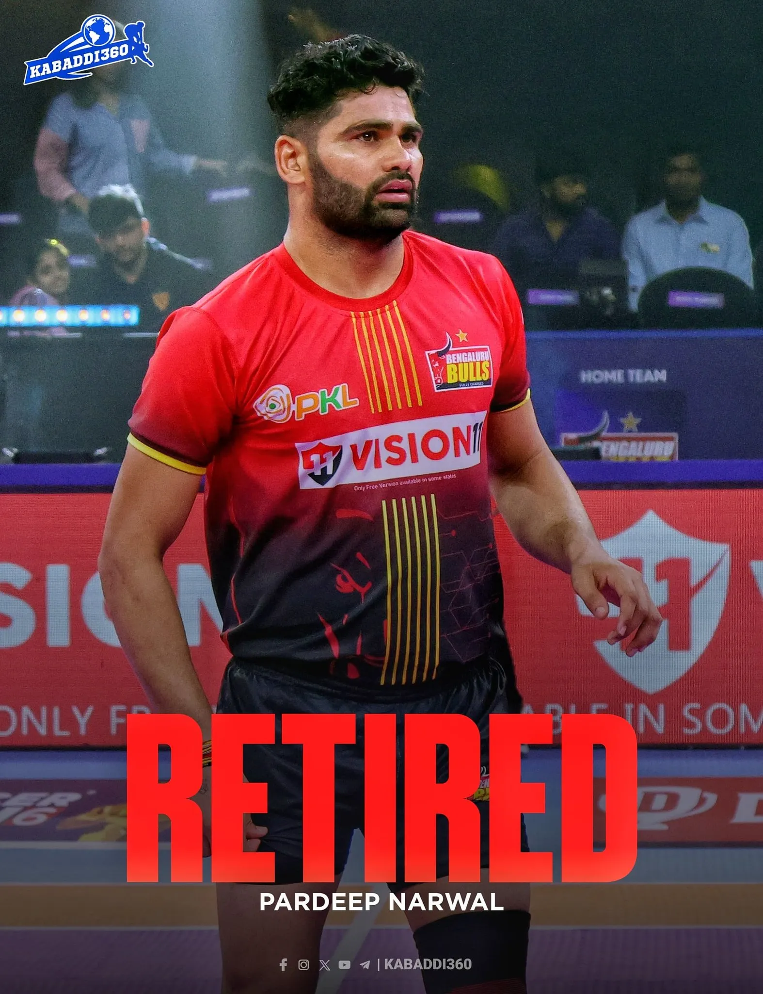 Pardeep Narwal Retirement Tribute Poster