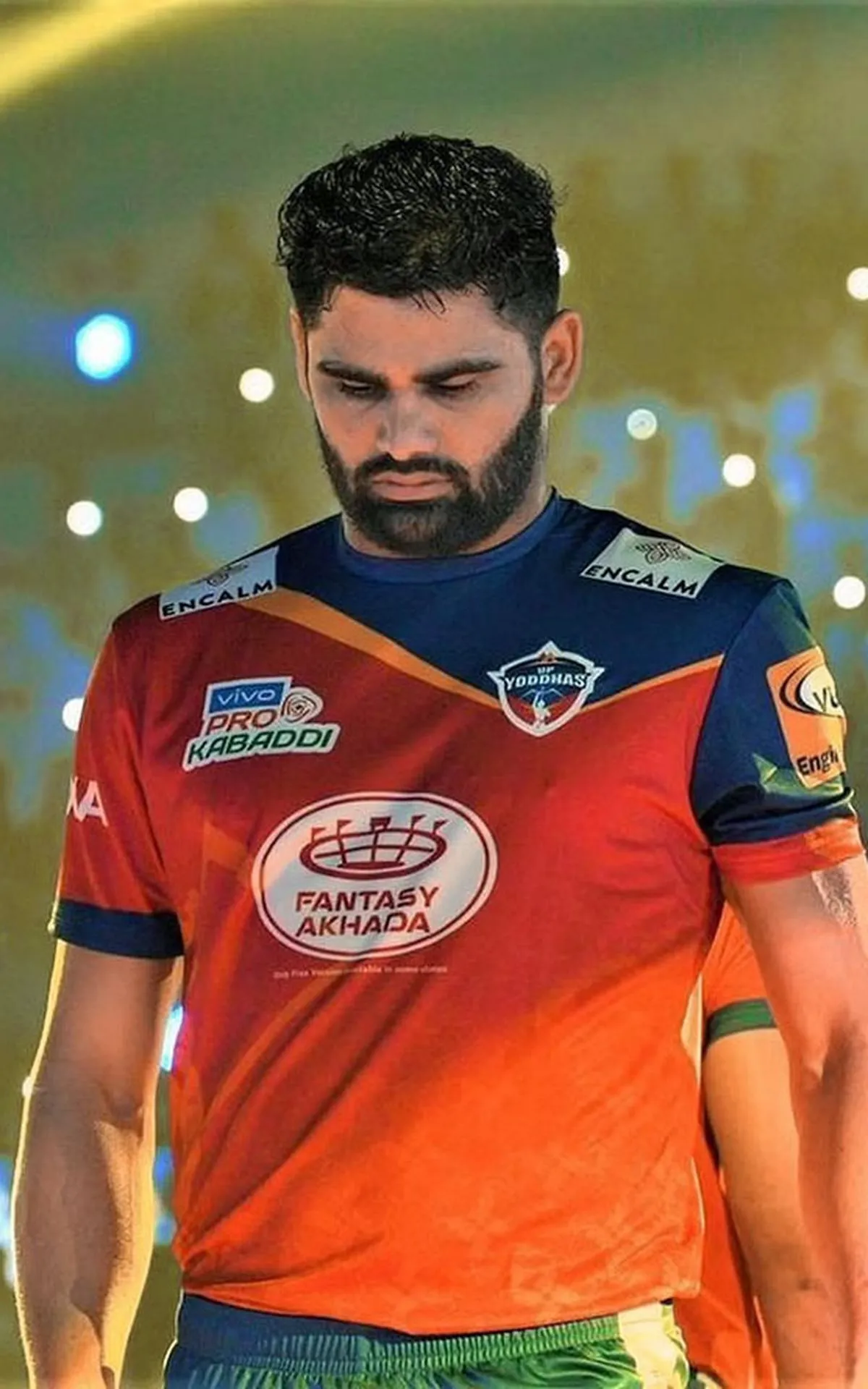 Pardeep Narwal Focused Before a Match