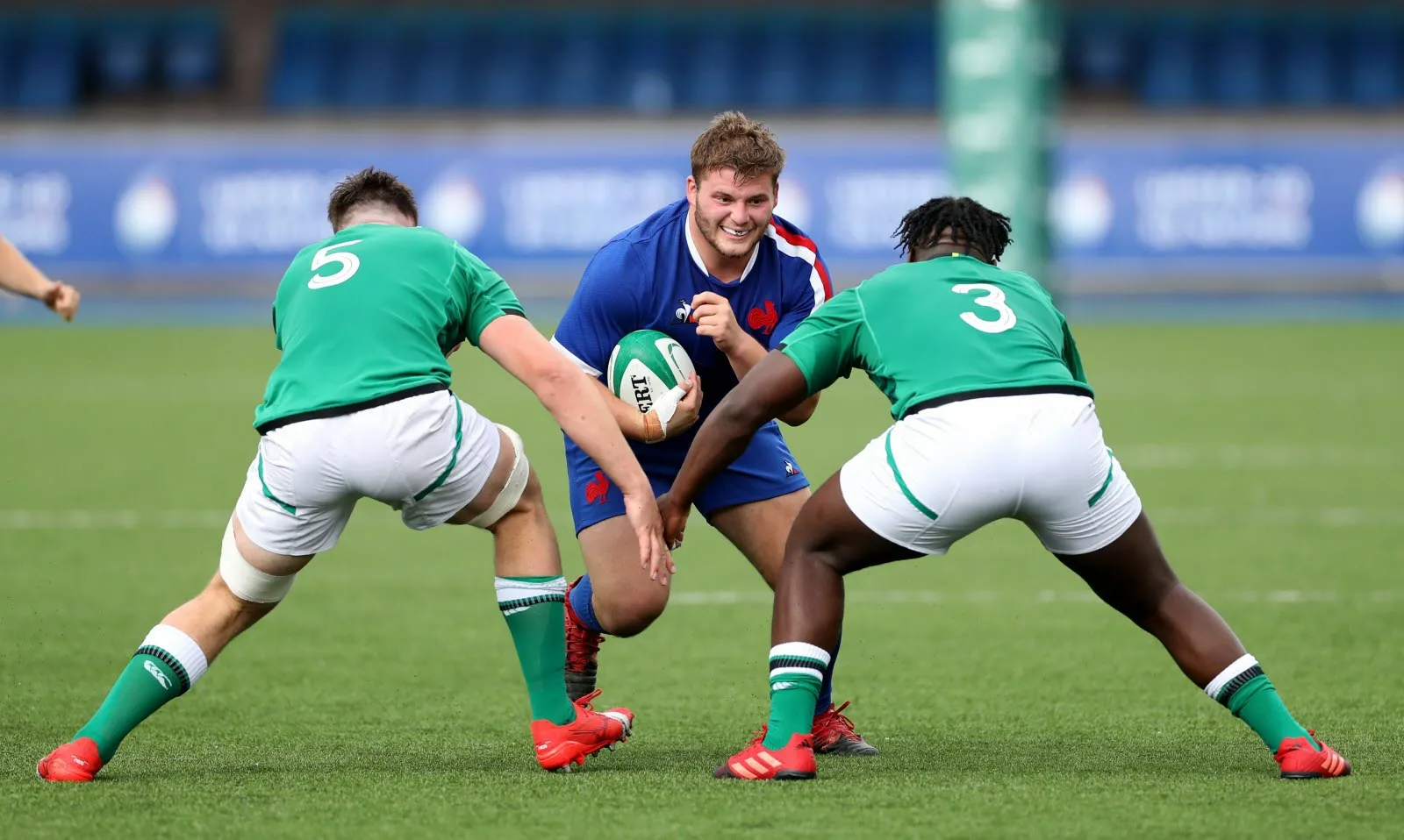 Paul Mallez in Action During Rugby Game