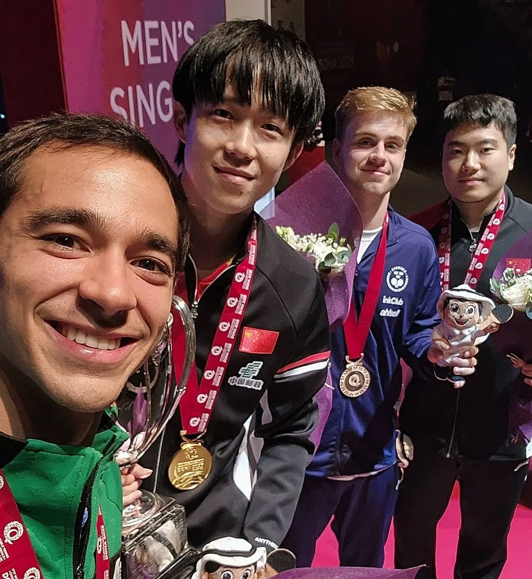 Hugo Calderano Competing in International Table Tennis