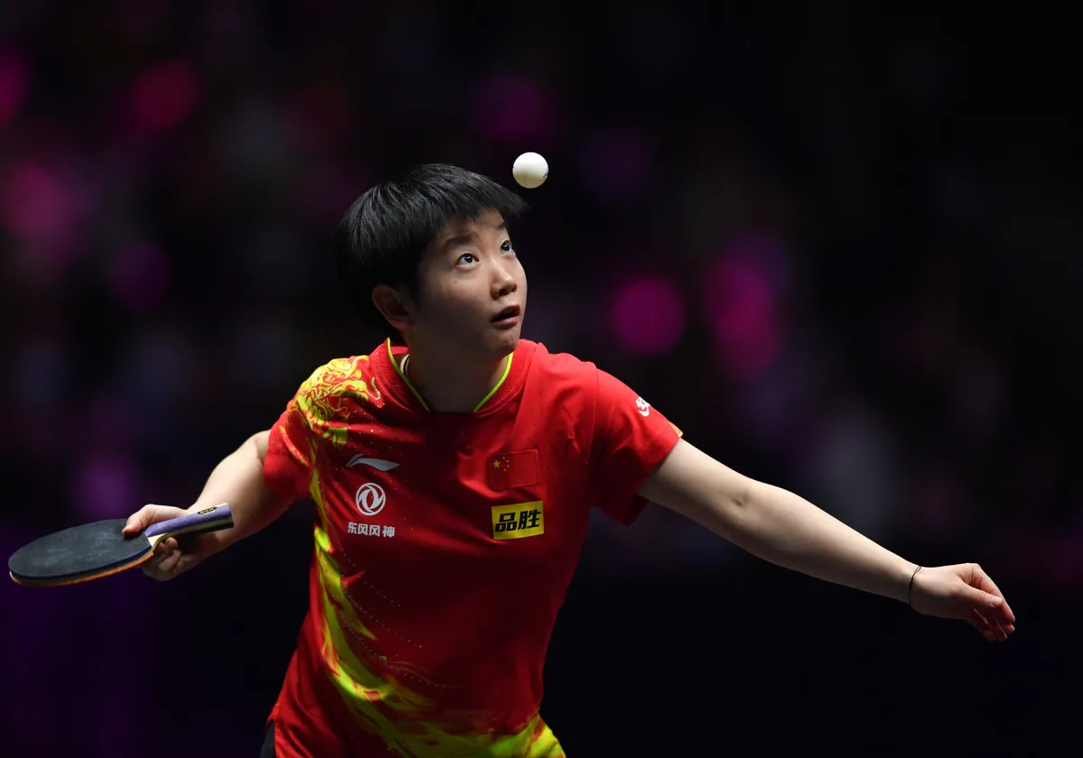 Close-Up of Sun Yingsha Watching the Ball