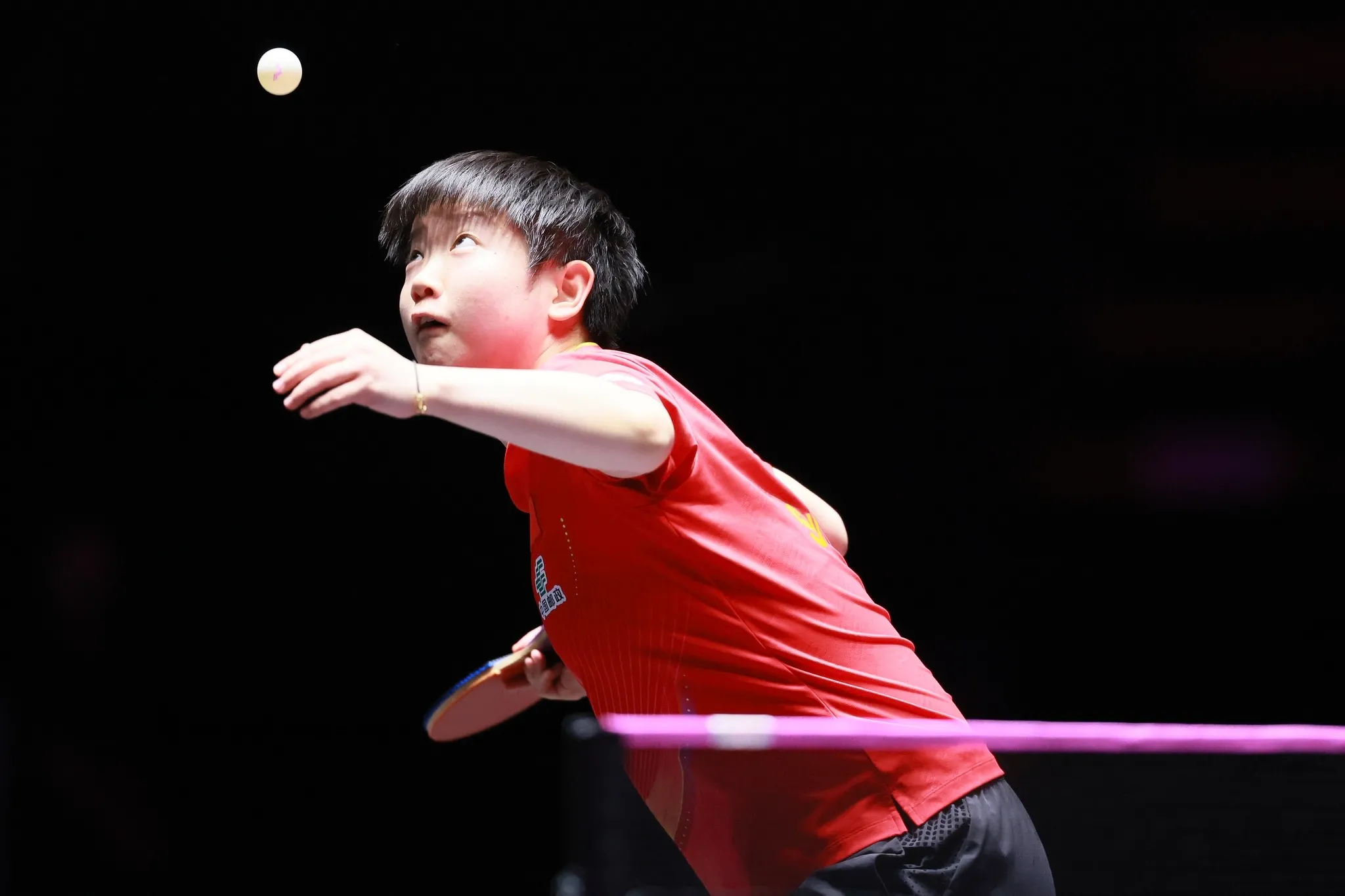 Sun Yingsha in Action During an Intense Match