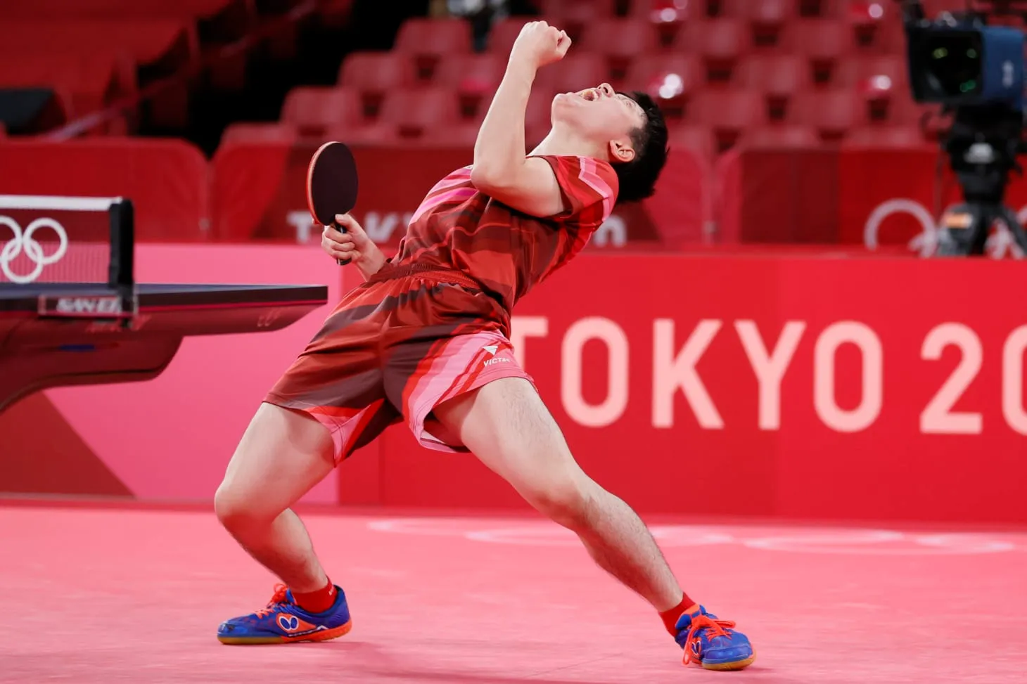 Tomokazu Harimoto in Olympic Match Action