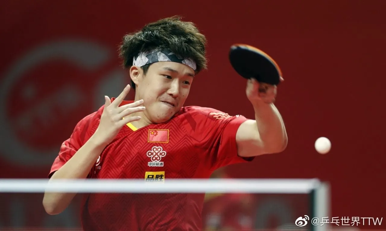 Wang Chuqin Celebrates After Winning Rally