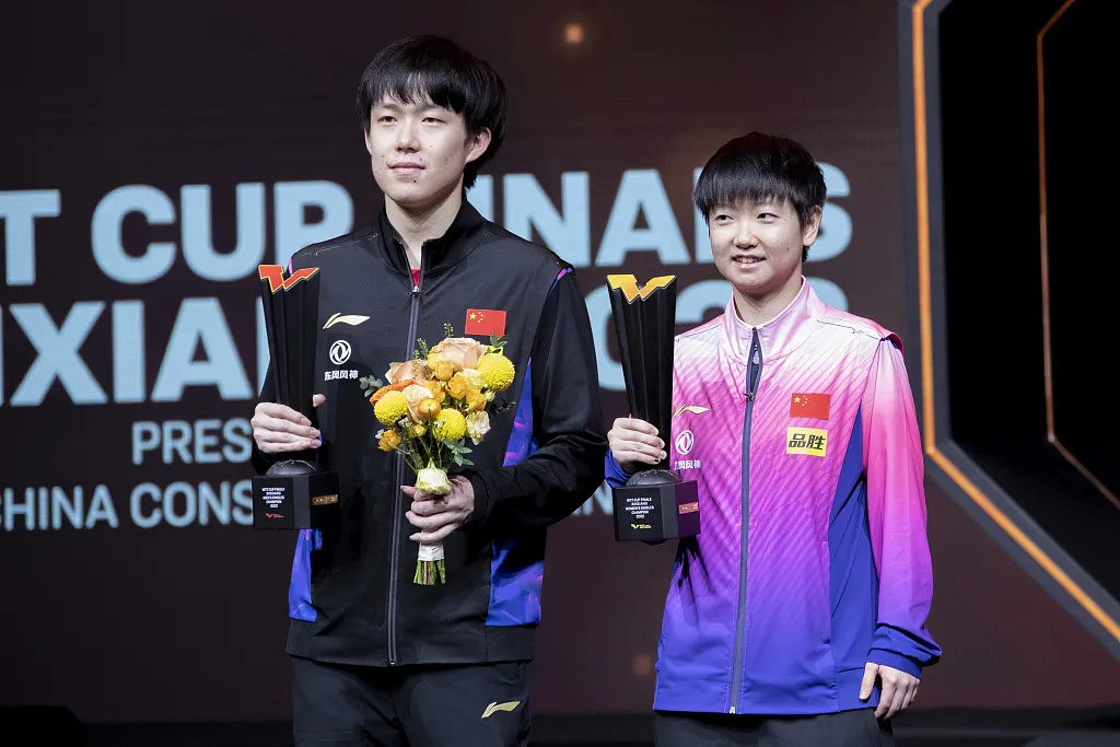Wang Chuqin with Teammates After Cup Victory