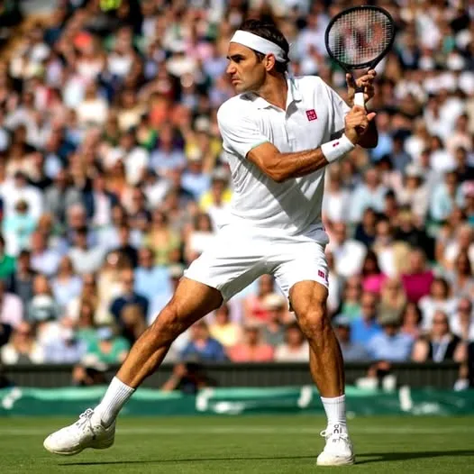 Roger Federer Mid-Air Smash at Wimbledon