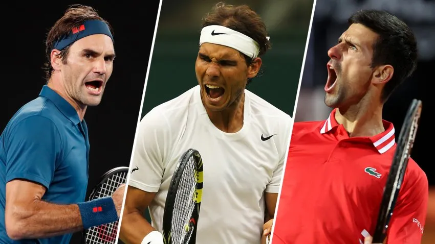Federer with Tennis Legends