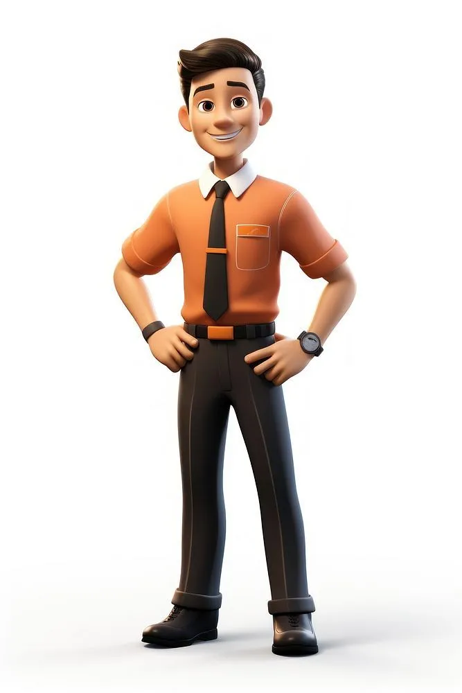 Confident Businessman Standing with Hands on Hips in a Suit