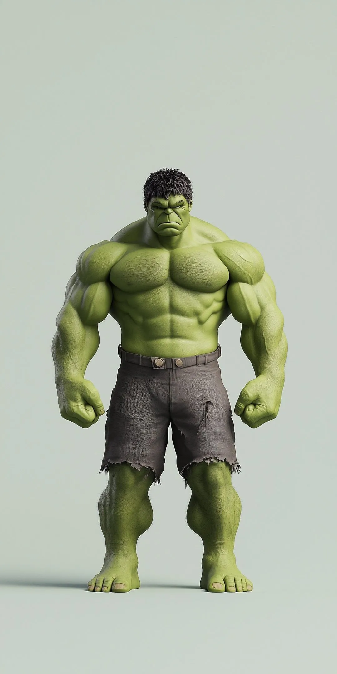 Strong Muscular Hulk Standing in Neutral Pose Free Wallpaper