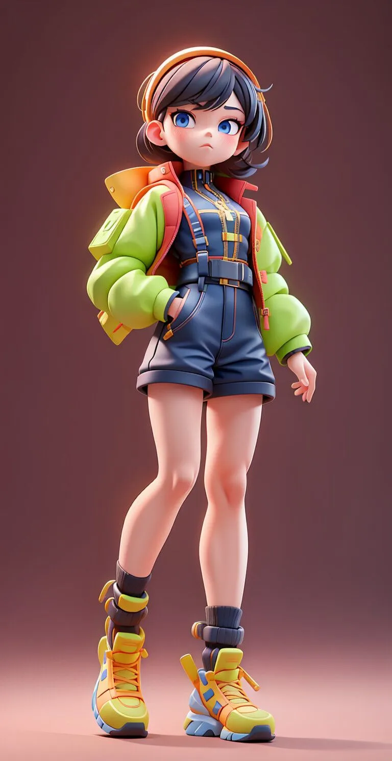 Teen Girl in Stylish Casual Outfit with an Attitude Pose