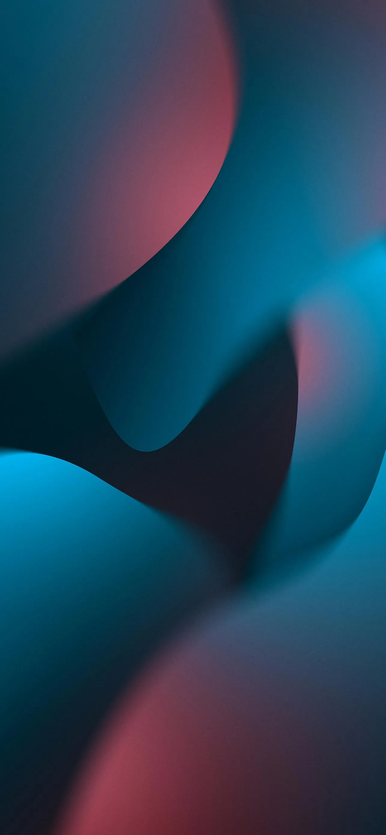 3D Abstract Blue and Red Flowing Modern Design Wallpaper