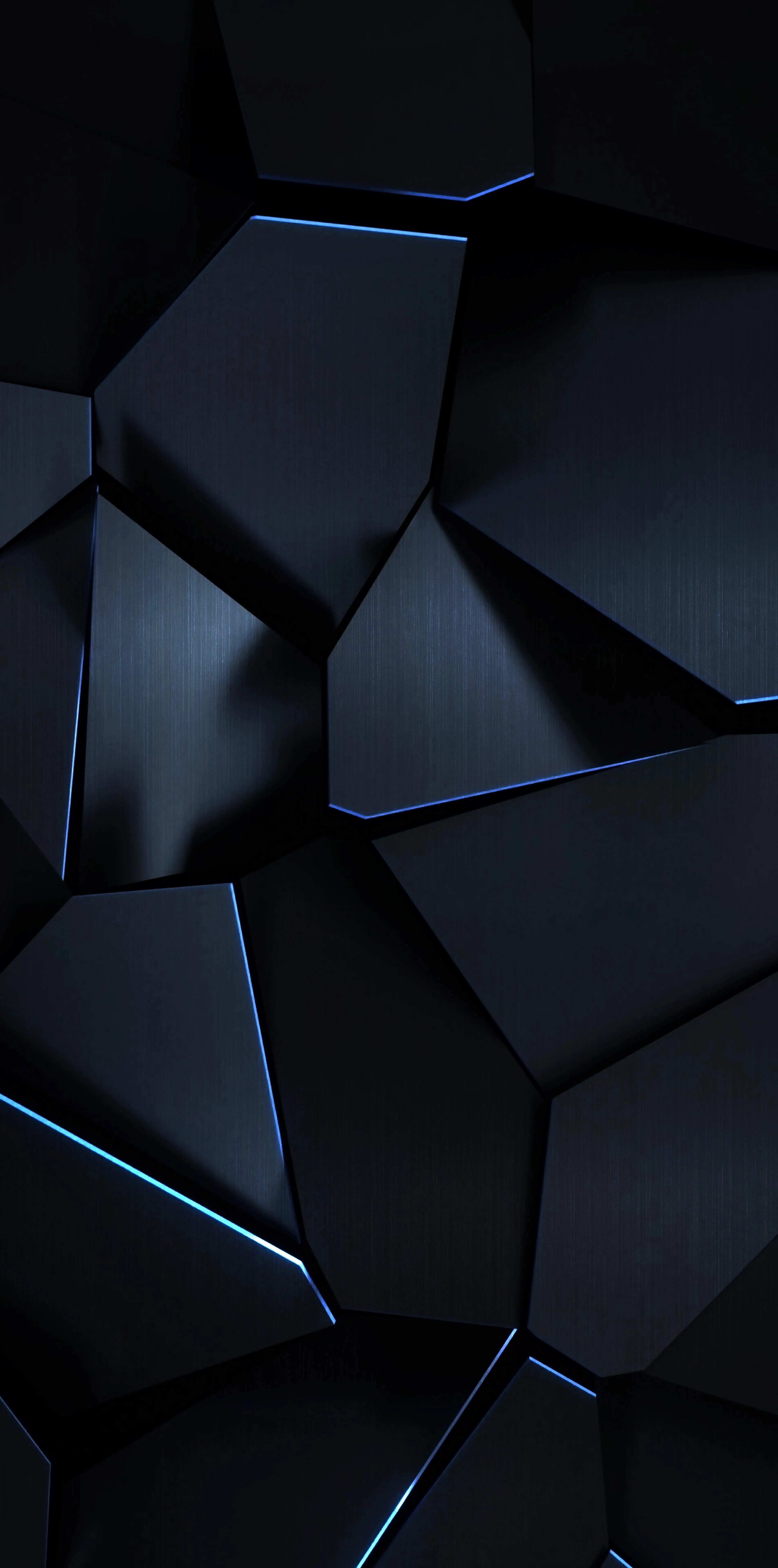 3D Black Cubes Forming Abstract Dark Geometry Wallpaper