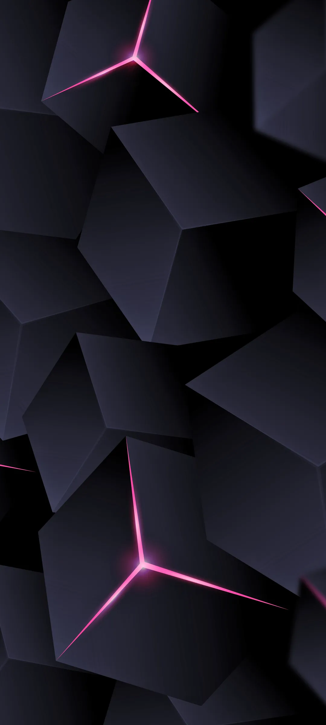 3D Black Geometric Pattern for OnePlus 12 Wallpaper