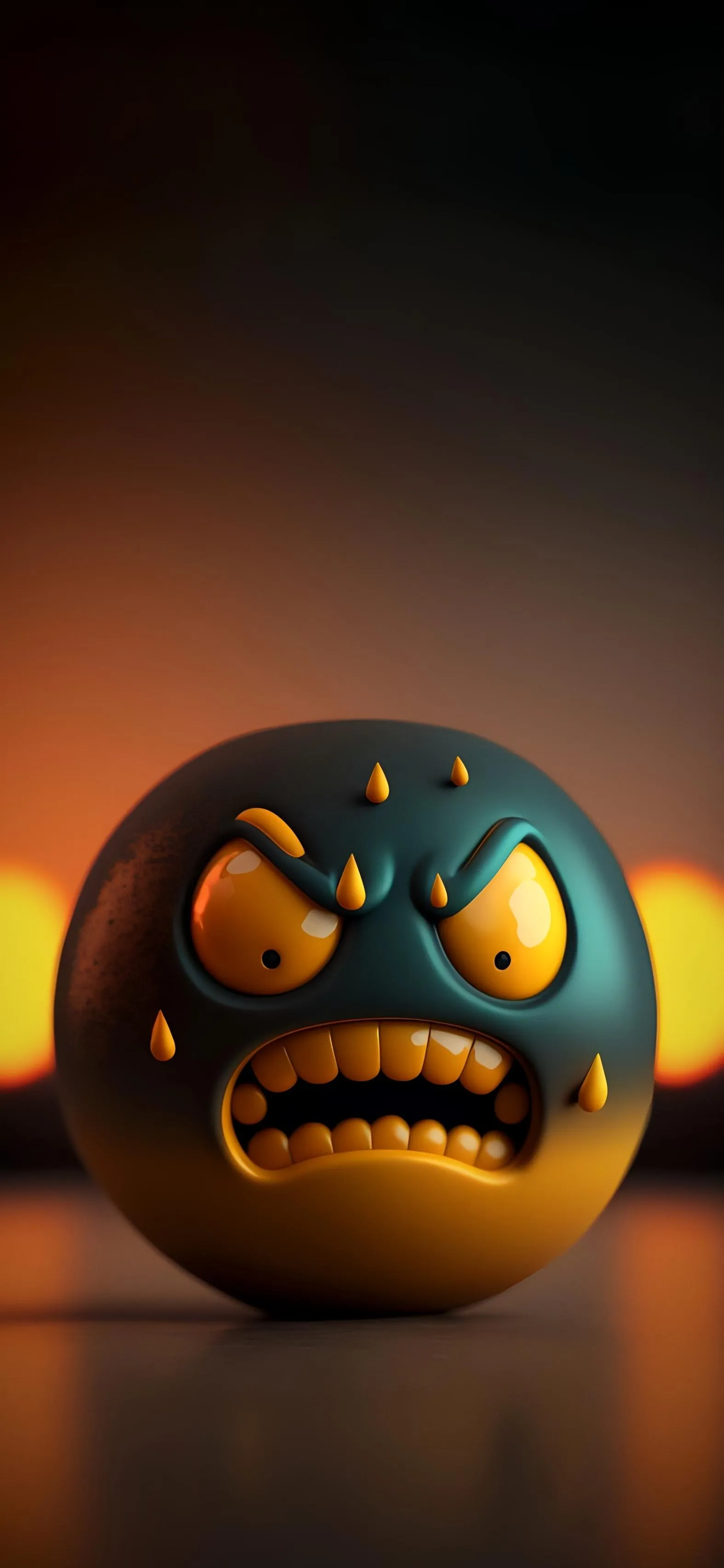 3D Cartoon Monster with Big Mouth and Funny Eyes Wallpaper