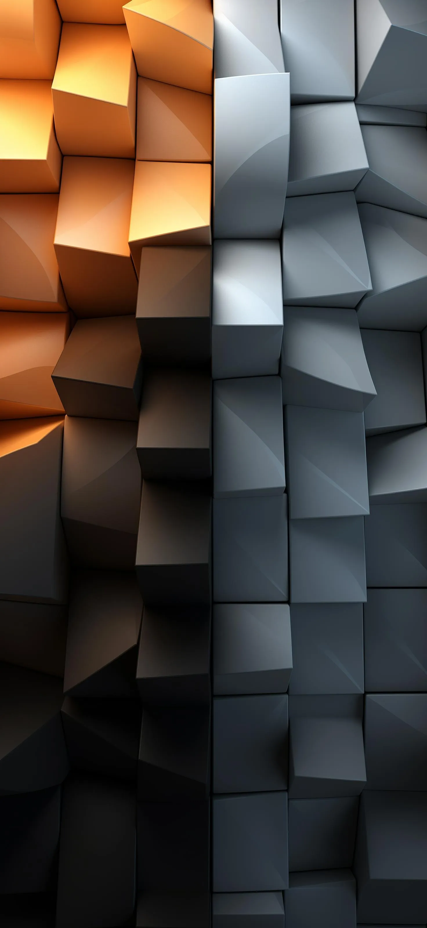 3D Metallic Cubes Abstract Texture Mobile Wallpaper