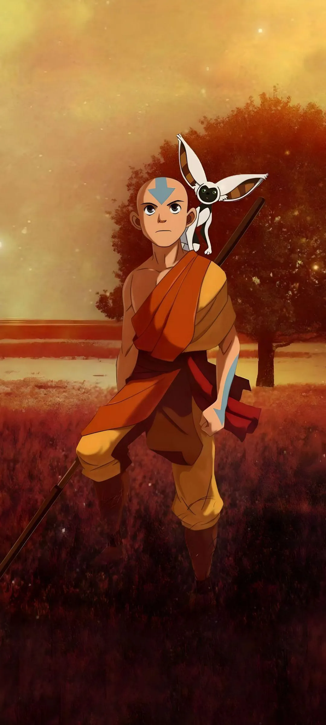 Aang the Last Airbender Stands Strong at Sunset Field