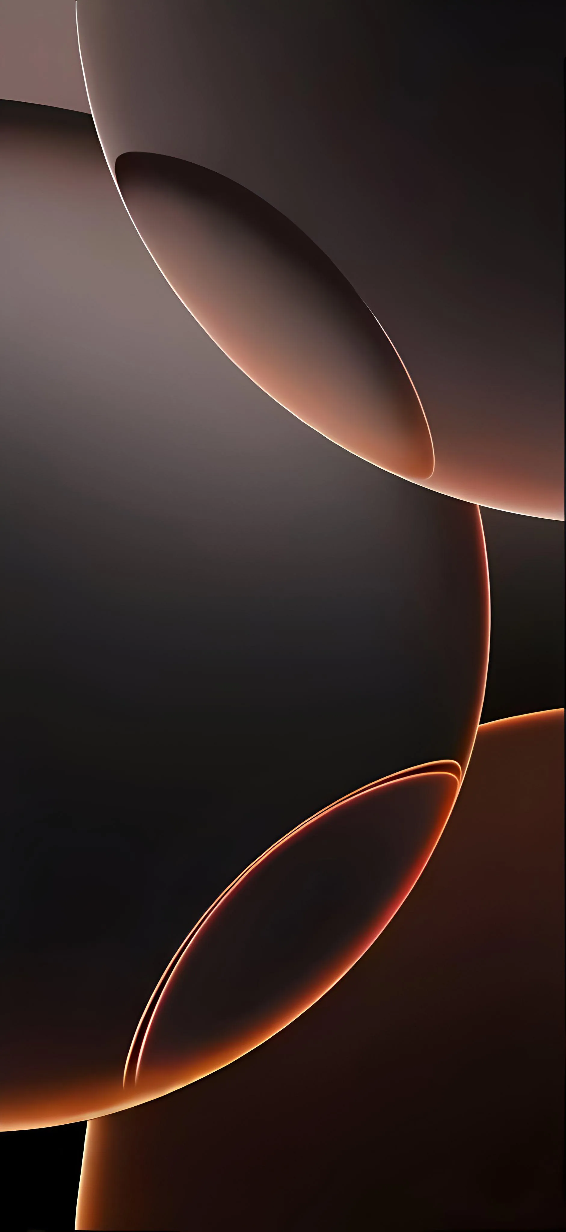 Abstract Black and Orange Curves for Elegant Phone Look