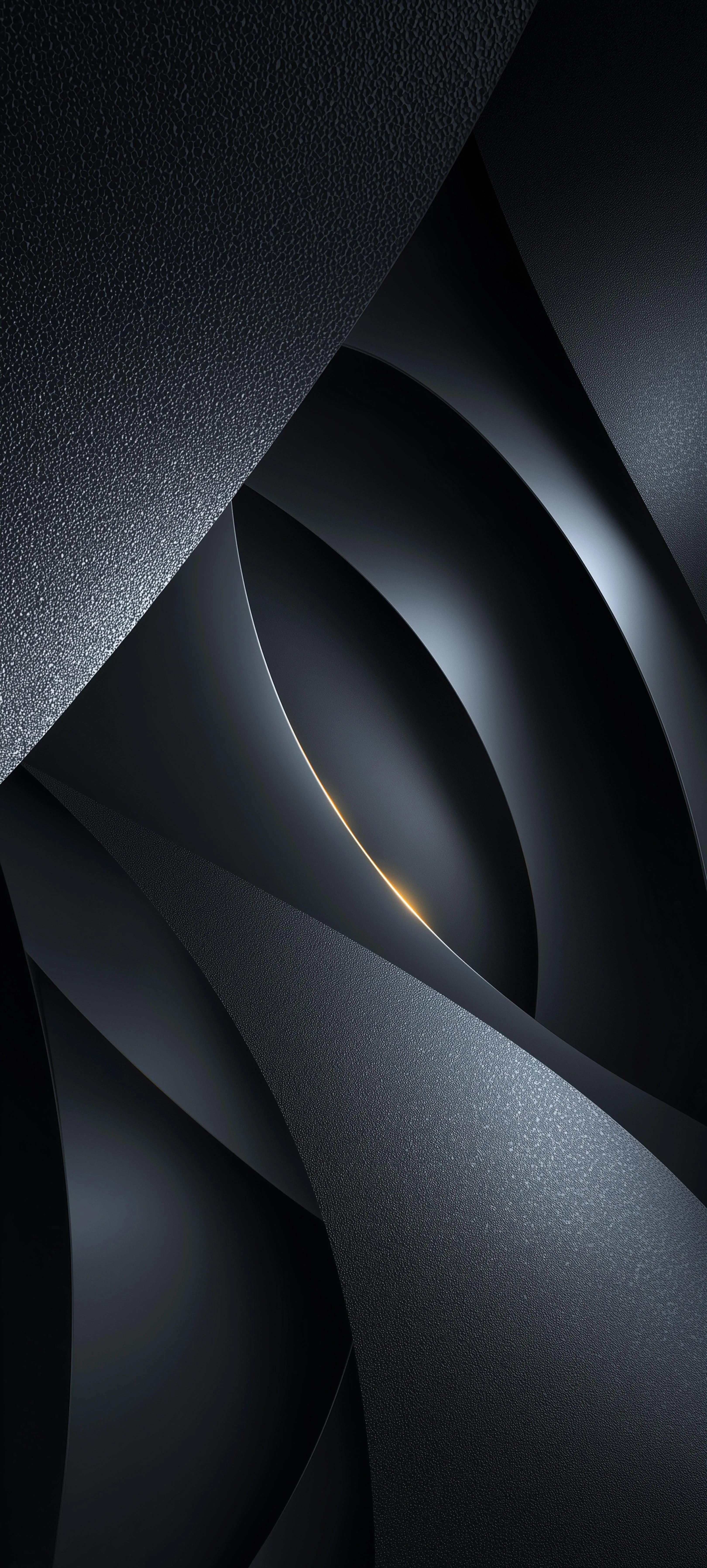 Abstract Black Pattern with Smooth and Curved Shapes