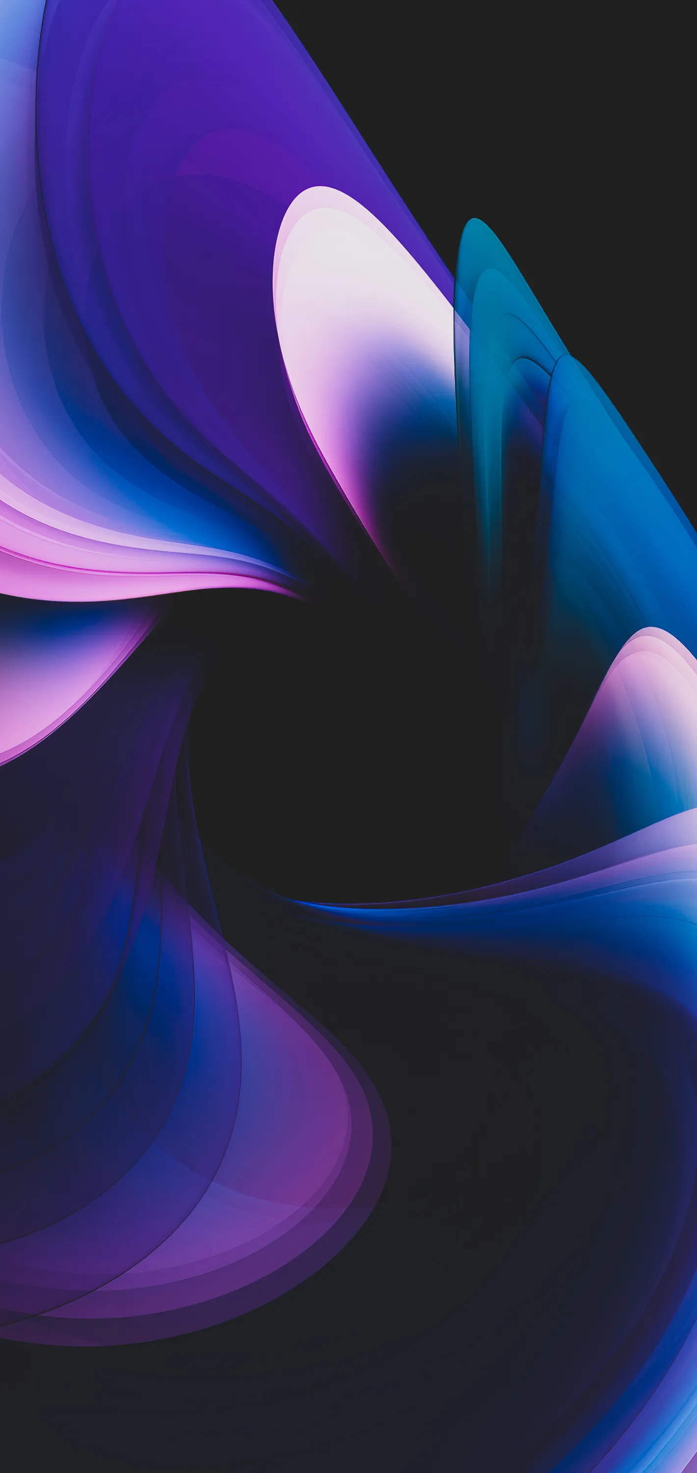 Abstract Blue and Purple Flowing Light Free Wallpaper