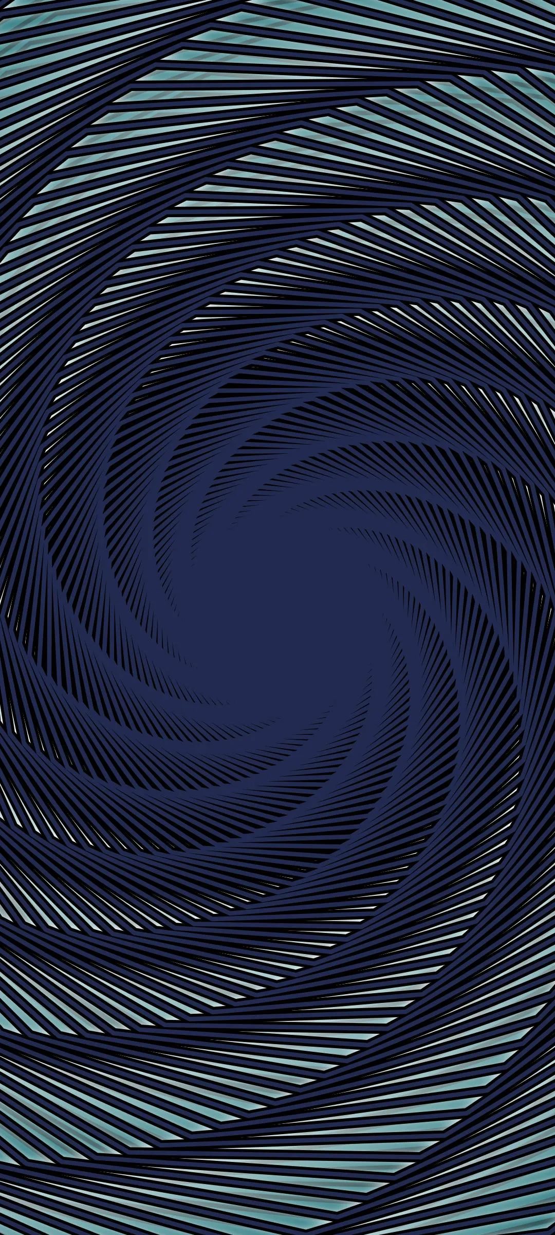 Abstract Blue Spiral Tunnel with Dynamic Movement Wallpaper
