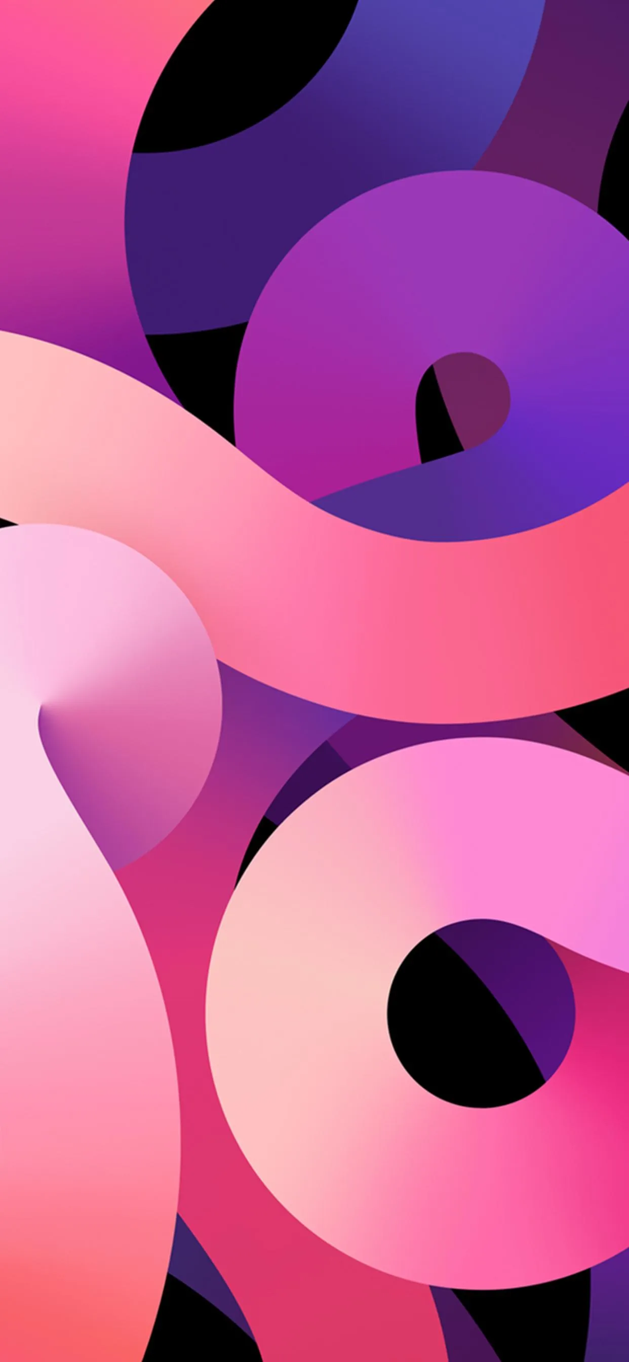 Abstract Color Loops in Playful Modern Design Wallpaper