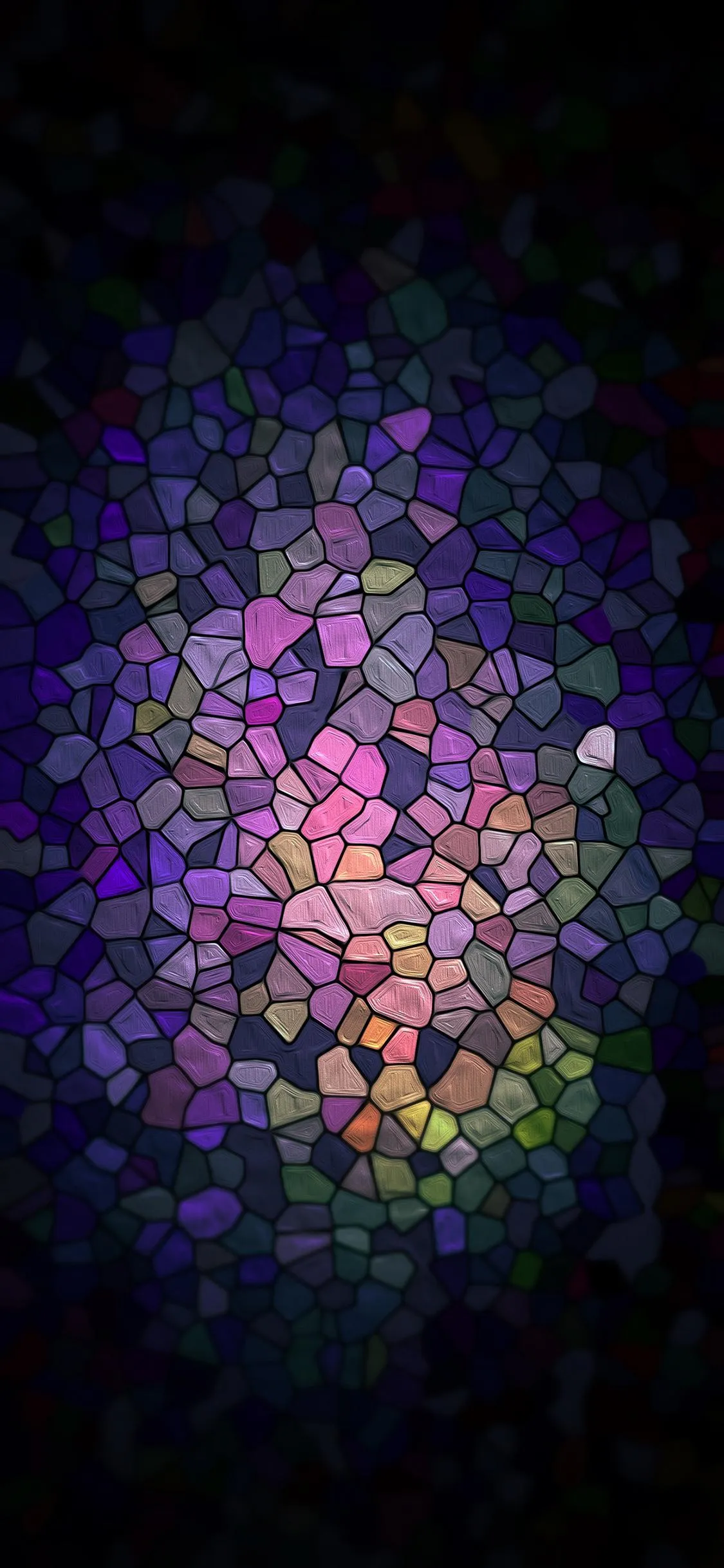 Abstract colorful light particles in dark space Wallpaper