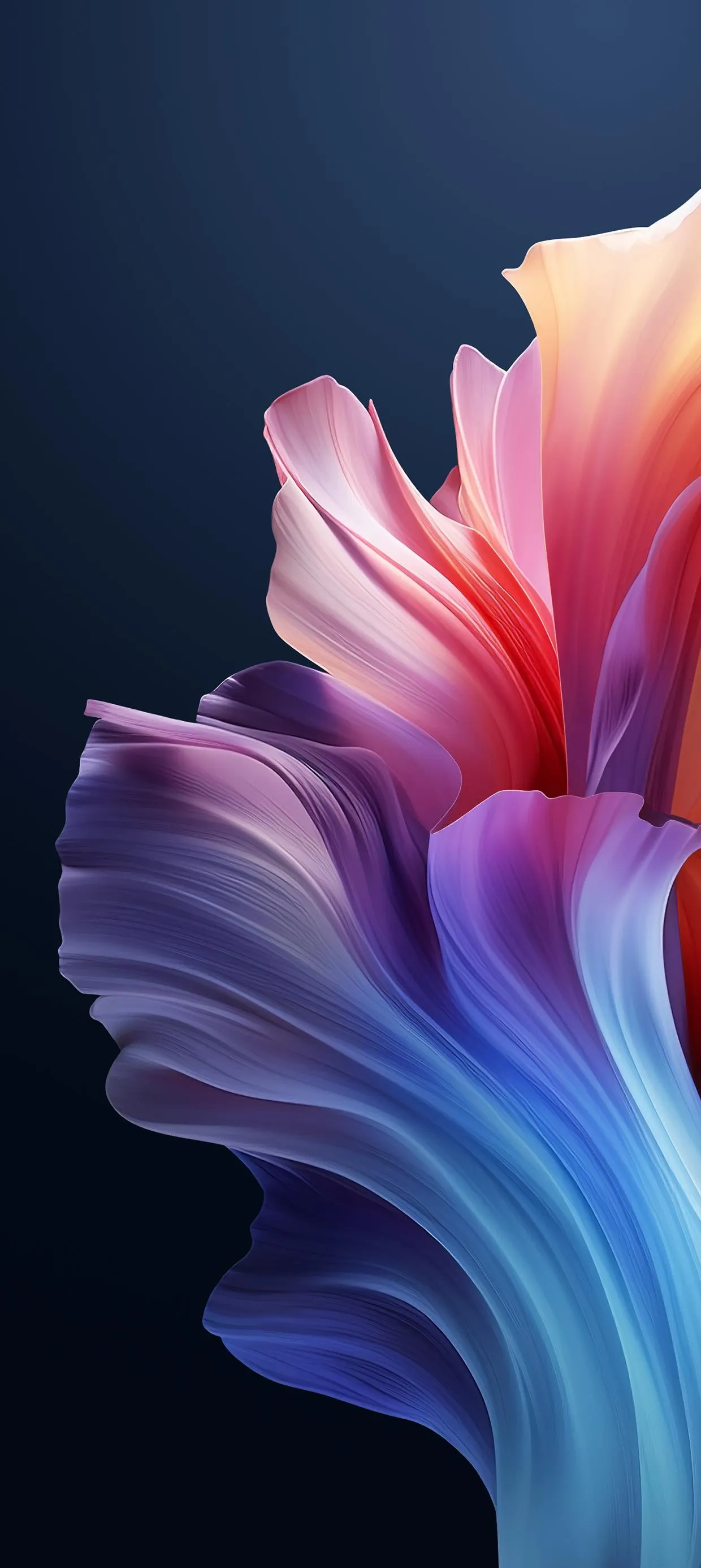 Abstract Colorful Petal Flow Digital Artwork Wallpaper